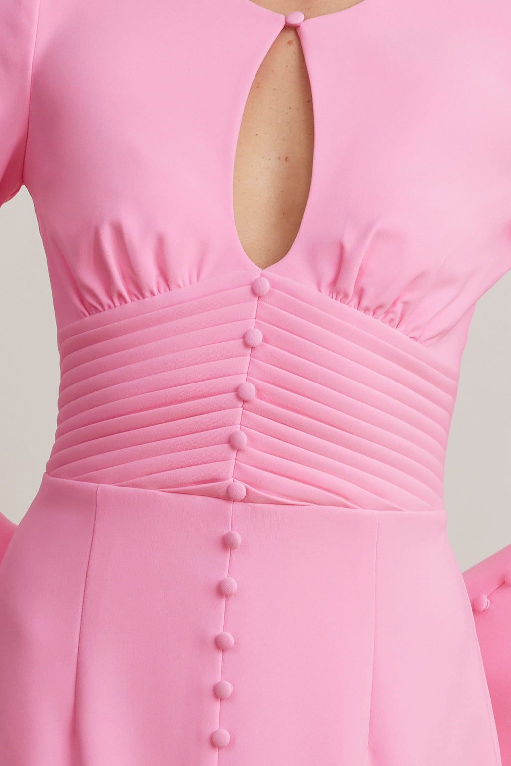 ROXIE Keyhole Midi Dress in Pink Position 2