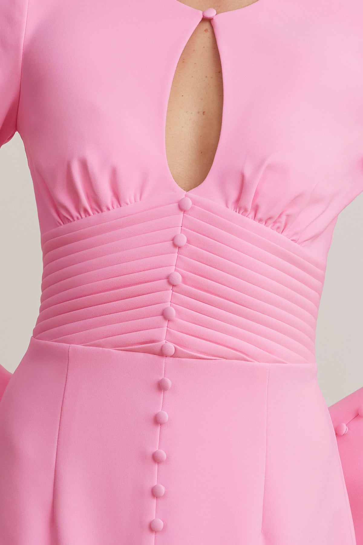 ROXIE Keyhole Midi Dress in Pink Position 2