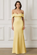 RAYNE Satin Maxi Dress in Yellow Position 1