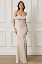 RAYNE Satin Maxi Dress in Champagne Position 5