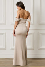 RAYNE Satin Maxi Dress in Champagne Position 2