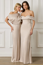 RAYNE Satin Maxi Dress in Champagne Position 6