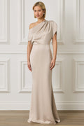 TRINITY Satin Maxi Dress in Champagne Position 1