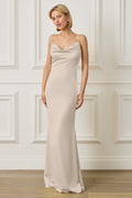 PENNY Satin Maxi Dress in Champagne Position 1