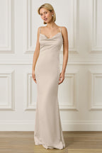 PENNY Satin Maxi Dress in Champagne Position 1