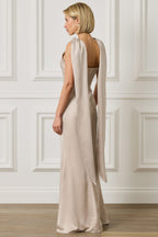 LIORA Satin Maxi Dress in Champagne Position 2