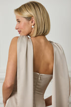 LIORA Satin Maxi Dress in Champagne Position 3