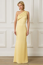 SADIE Satin Maxi Dress in Yellow Position 1