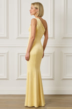 SADIE Satin Maxi Dress in Yellow Position 2