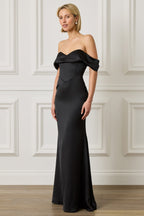 RAYNE Satin Maxi Dress in Black Position 4