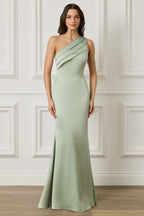 SADIE Satin Maxi Dress in Sage Position 1