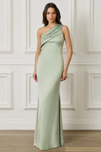 SADIE Satin Maxi Dress in Sage Position 5