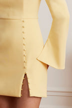 FIONA High Neck Mini Dress in Yellow Position 3