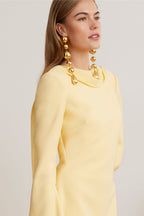 FELICITY Cowl Neck Mini Dress in Yellow Position 2