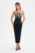 ANAIS Embellished Strapless Midi Dress in Black Position 1