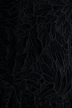 ARABELLA Velvet Lace Midi Dress in Black Position 6