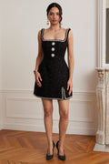 ZOEY Boucle Mini Dress in Black Position 1