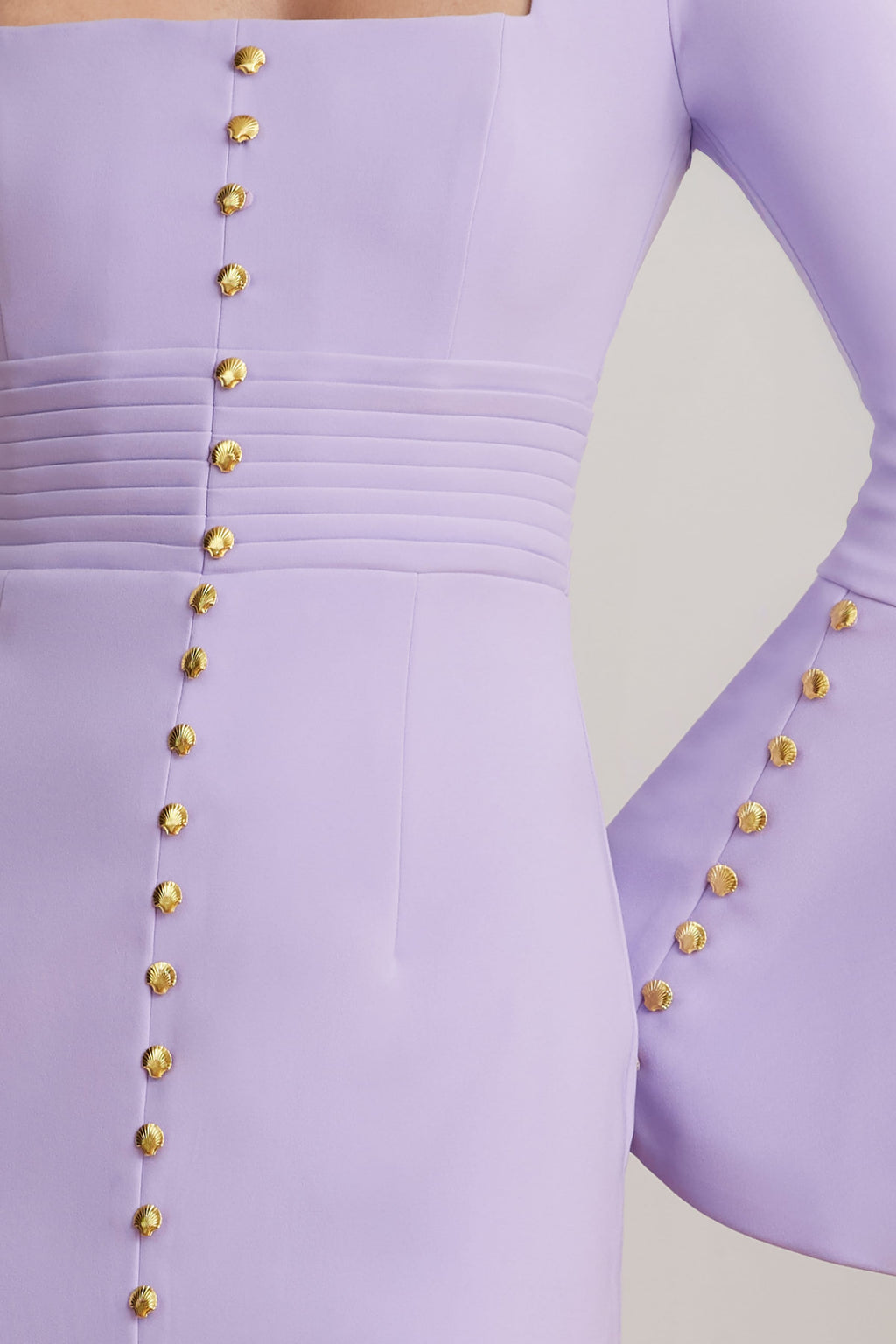 SERENA Square Neck Midi Dress in Lilac Position 5