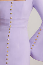 SERENA Square Neck Midi Dress in Lilac Position 5