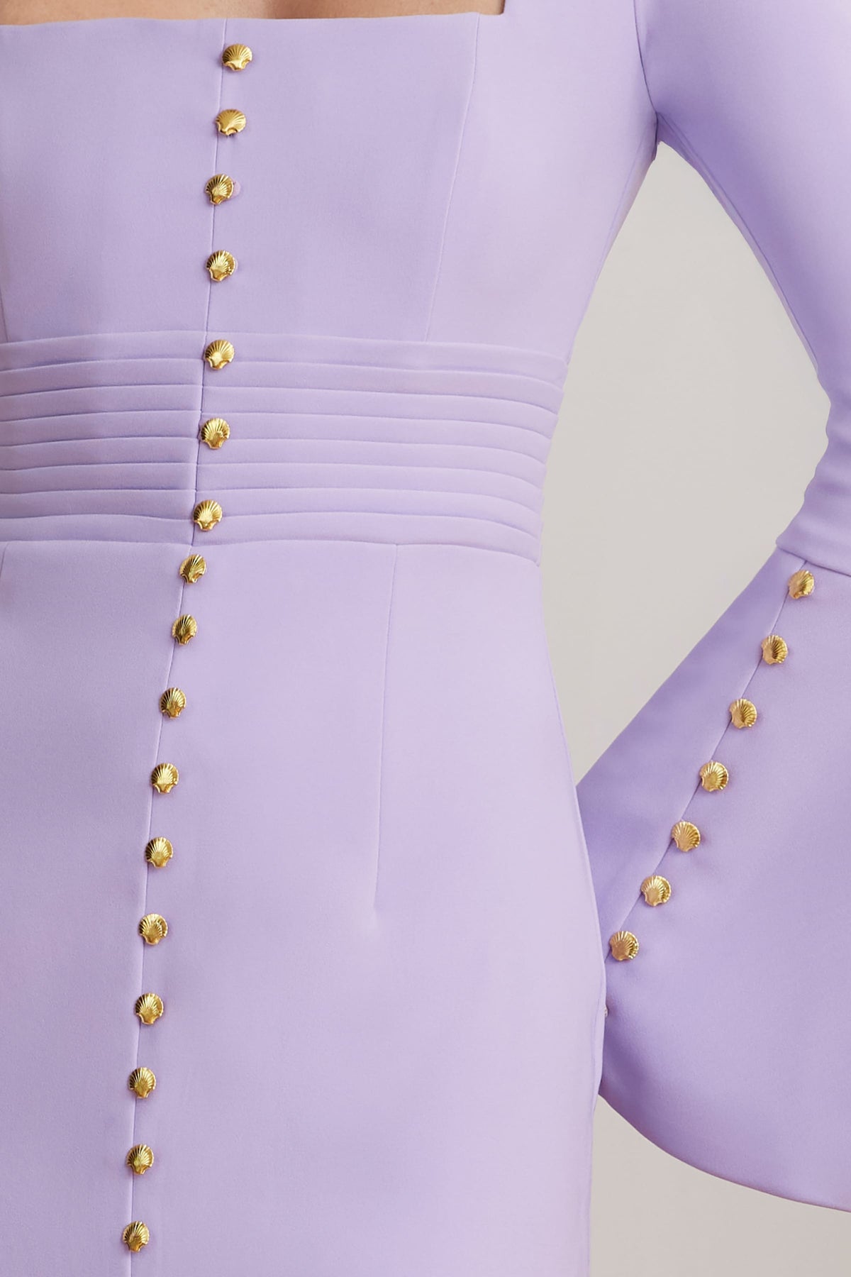 SERENA Square Neck Midi Dress in Lilac Position 5