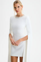 TILLY Embellished Mini Dress in White Position 2