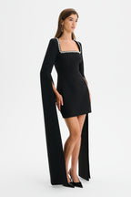 TILLY Embellished Mini Dress in Black Position 2