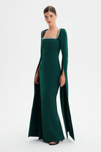 GRACE Embellished Maxi Dress in Emerald Position 1