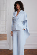 EMBER Cape Blazer in Light Blue Position 1