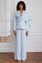 EMBER Cape Blazer in Light Blue Position 4