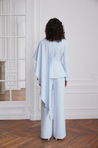 ELODIE Wide Leg Pants In Powder Blue Position 5