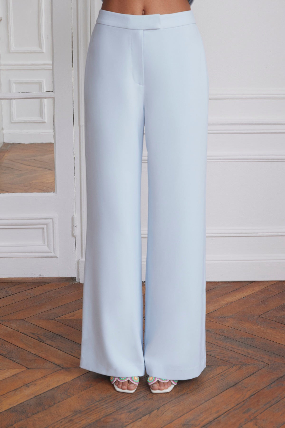 ELODIE Wide Leg Pants In Powder Blue Position 1