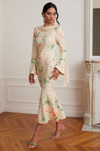 BROOKE Cowl Neck Midi Dress in Floral Print Position 5