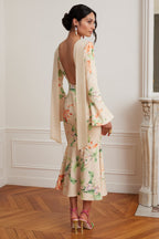 BROOKE Cowl Neck Midi Dress in Floral Print Position 3