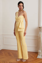 HALLIE Asymmetric Jumpsuit in Yellow Position 6
