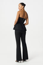 AMY Bandeau Flared Jumpsuit in Black Position 5
