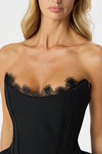ANASTASIA Bandeau Mini Dress in Black Position 5