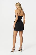 ANASTASIA Bandeau Mini Dress in Black Position 2