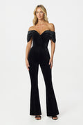 ANTONIA Velvet Jumpsuit in Black Position 1
