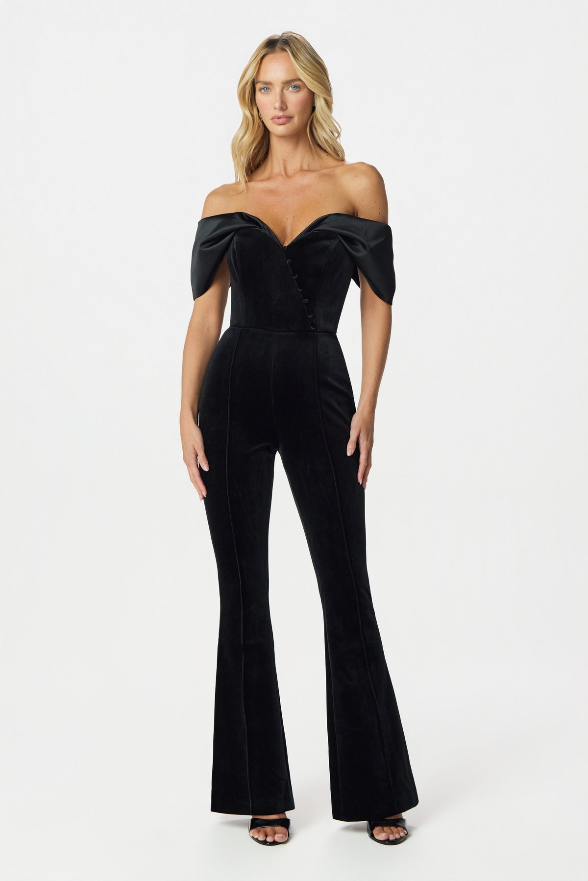 ANTONIA Velvet Jumpsuit in Black Position 1
