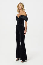 ANTONIA Velvet Jumpsuit in Black Position 3