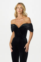 ANTONIA Velvet Jumpsuit in Black Position 2