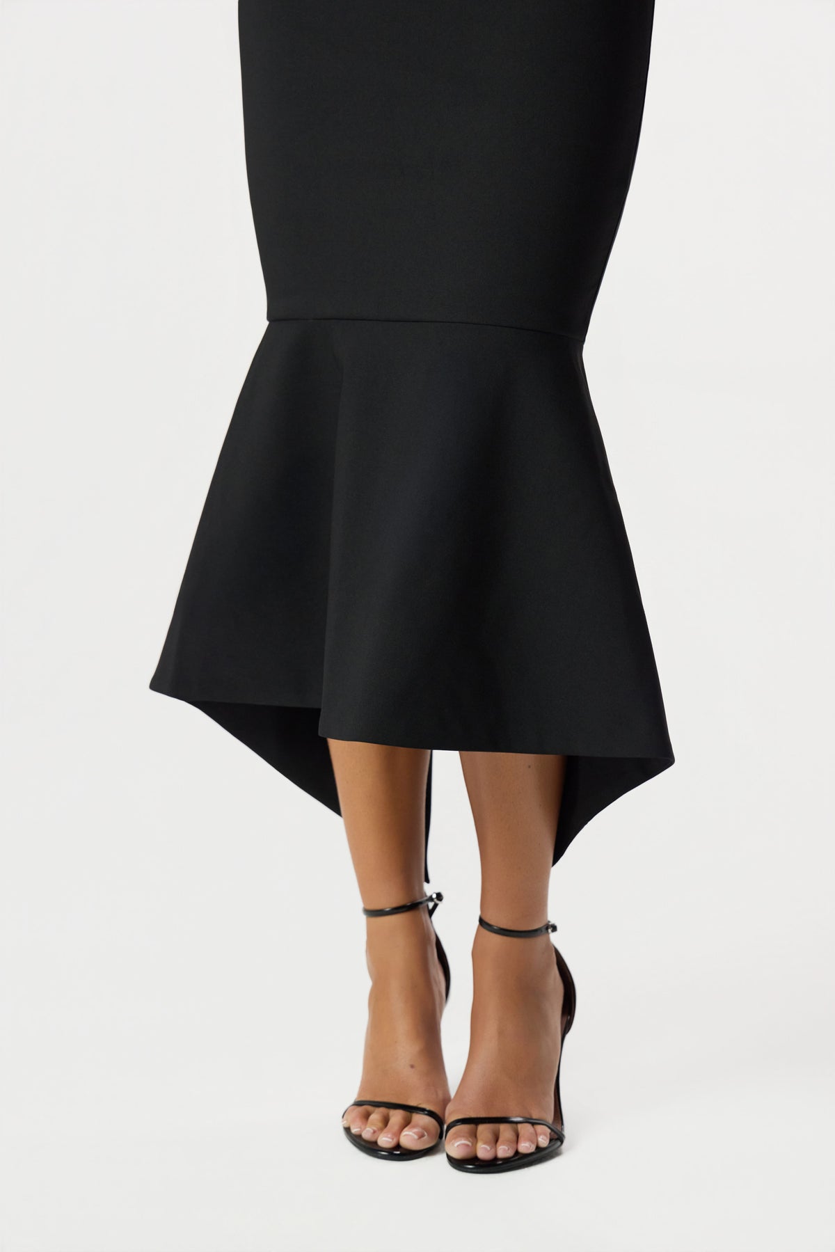 ARIANNA Asymmetric Midi Dress in Black Position 4