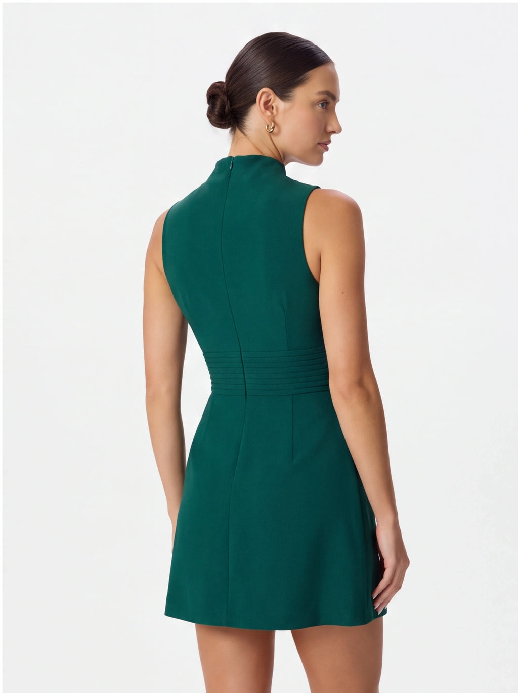 Avenyl DANYA High Neck Mini Dress, Emerald, Elegant Design