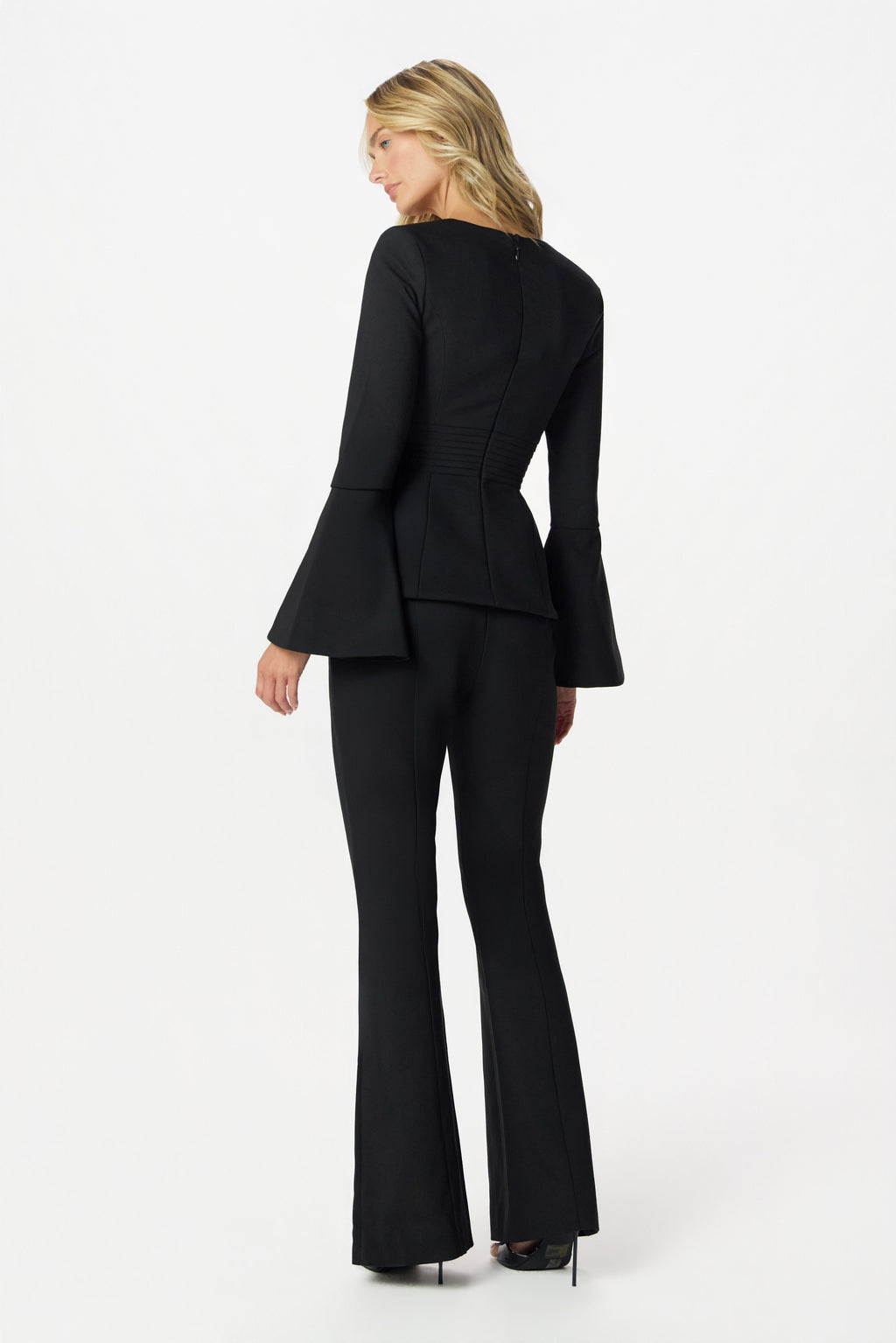 HARPER Peplum Blazer in Black Position 5