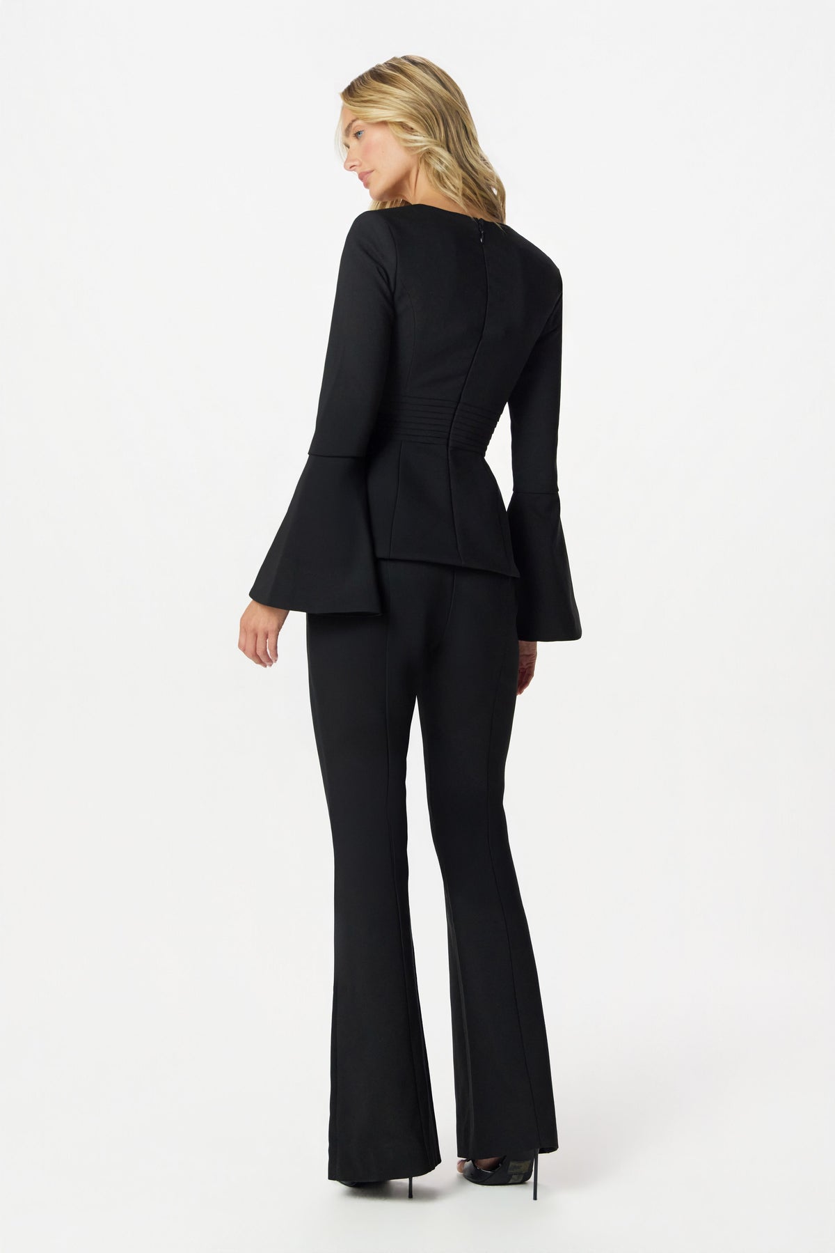 HARPER Peplum Blazer in Black Position 5