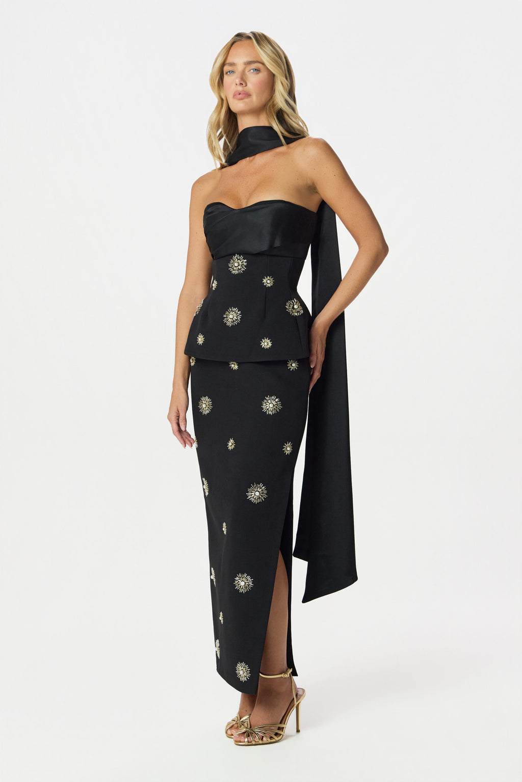 IVY Embellished Top in Black Position 1