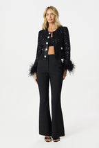 LARIA Boucle Feather Blazer in Black Position 3