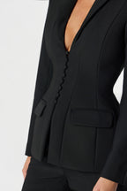 LEA Structured Corset Blazer in Black Position 4