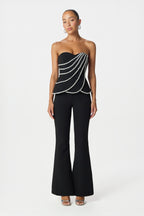 LEONORA Embellished Jumpsuit in Black Position 1