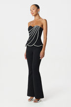 LEONORA Embellished Jumpsuit in Black Position 3